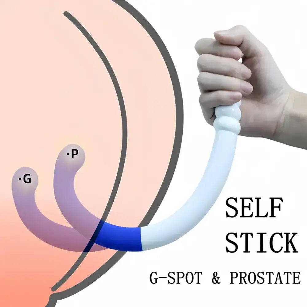 Silicone G-Spot Prostate Stimulator Butt Plug Flexible Self-Stick Adult Toy