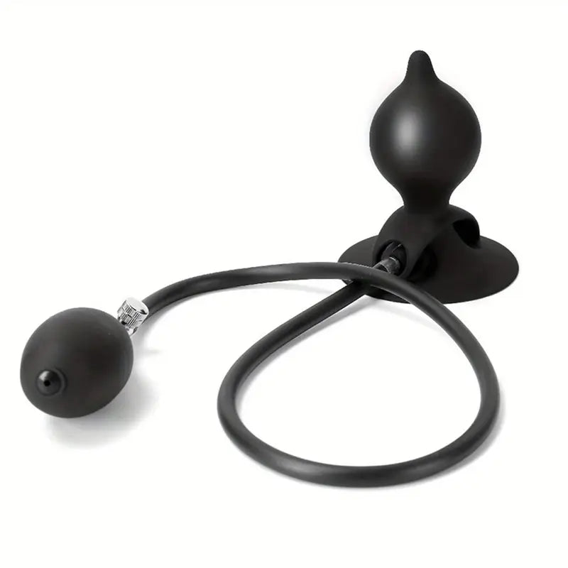 Silicone Inflatable Butt Plug With Suction Cup Adult Toy For Women Men