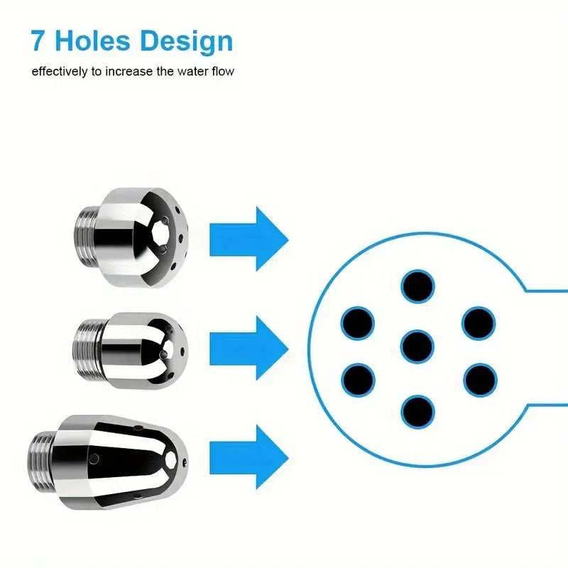 3-in-1 Shower Enema Nozzle Kit Douche Cleaner 3 Interchangeable Heads