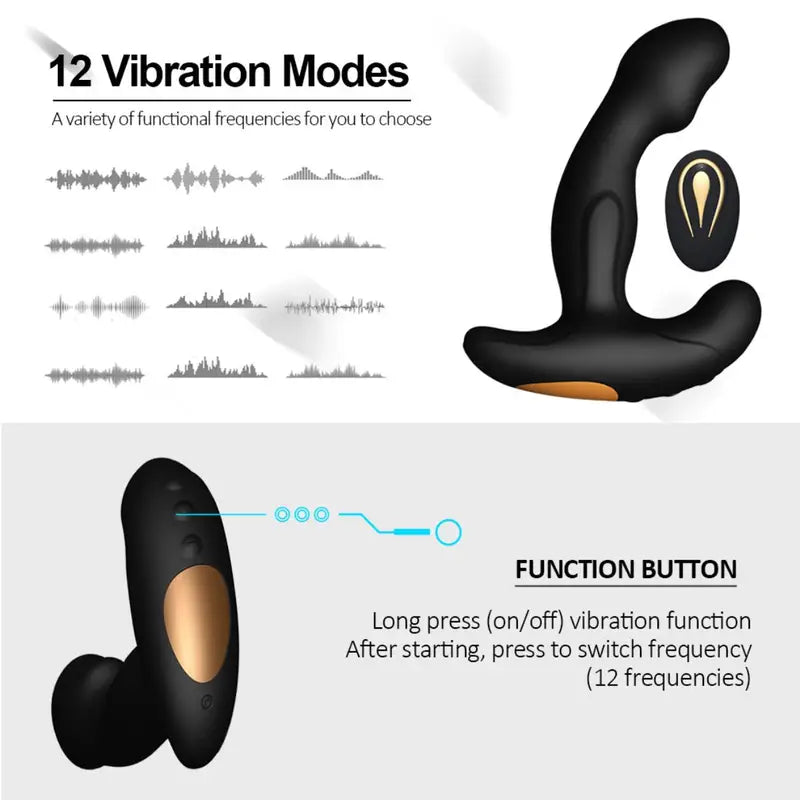Thrusting Vibrating Butt Plug Anal Vibrator Sex Toy For Women Dildo