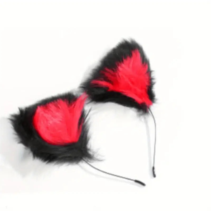 Cute Fox Tail Plug Tail With Small Butt Plug Cat Ears Collar Metal Anal Toy