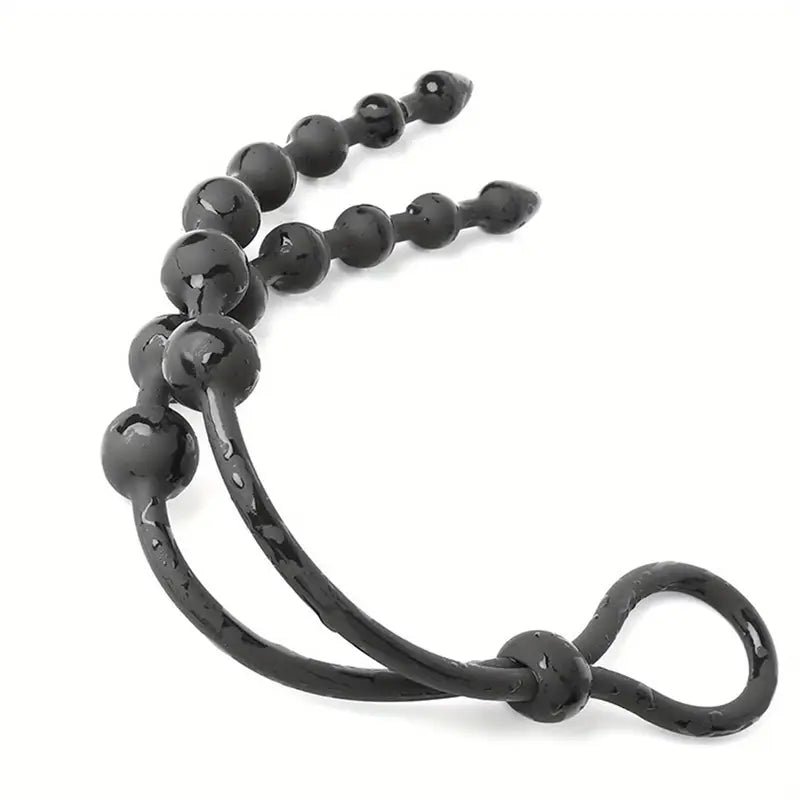 Silicone Anal Beads Butt Plug Sex Toy Beaded Constriction Cock Ring