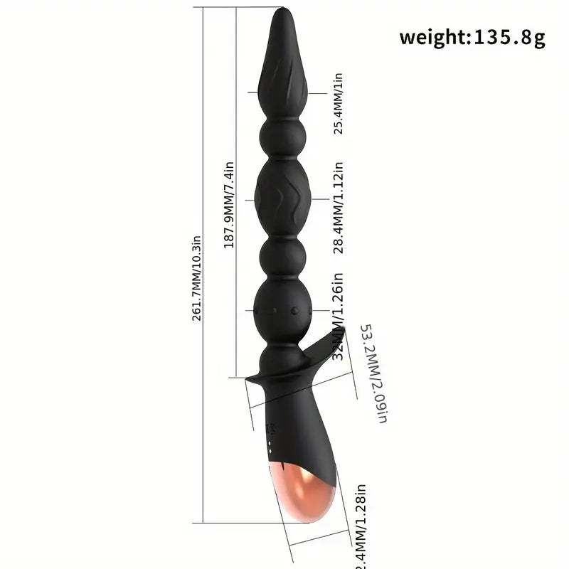 Vibrating Prostate Massager With 10 Modes Silicone Anal Vibrator