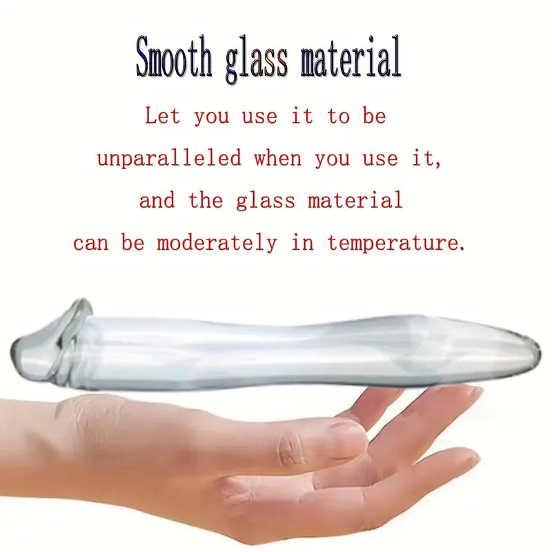 7.87in Double-Ended Anal Plug Dildo Crystal Glass Pleasure Wand Dildo