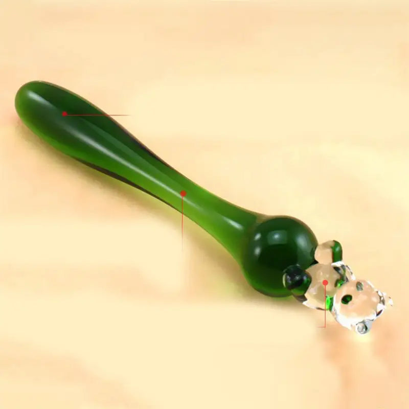 Women Wand Massager Bear Glass Butt Plug G-spot Stimulator