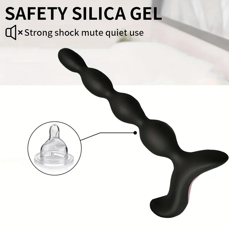 Vaginal G-spot Deep Stimulation Vibrating Beads Butt Plug Sex Stimulator