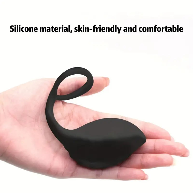 Silicone Anal Plug With Loop Sex Toy 2-in-1 Male Cock Ring Pull Tab