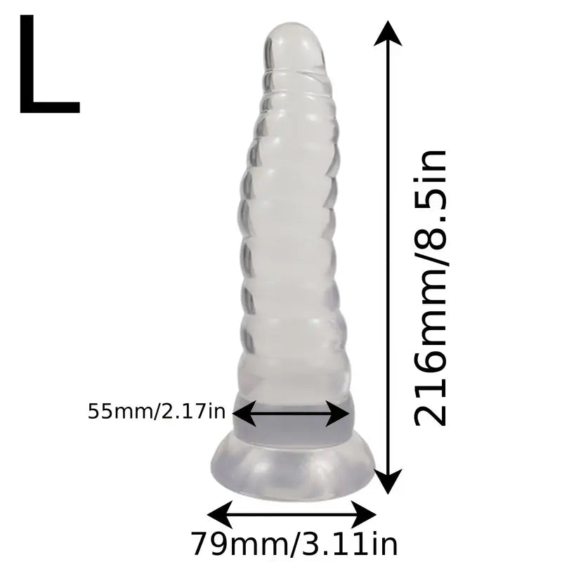 Super Large Anal Plug With Suction Cup PVC Soft Flexible Anal Toy
