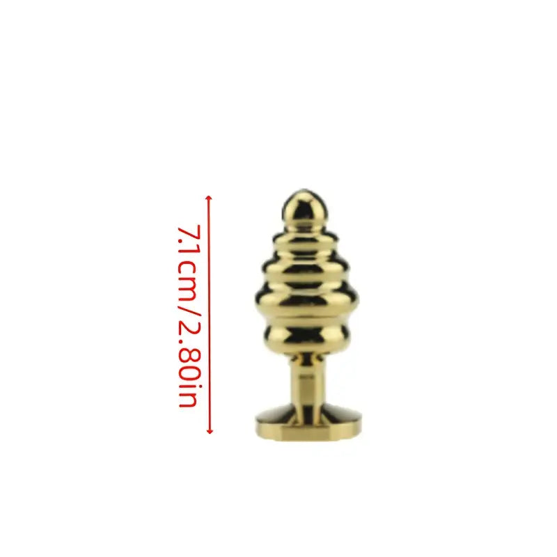 Metallic Anal Beads Threaded Rear Anal Sex Toy Wearable Metal Butt Plug