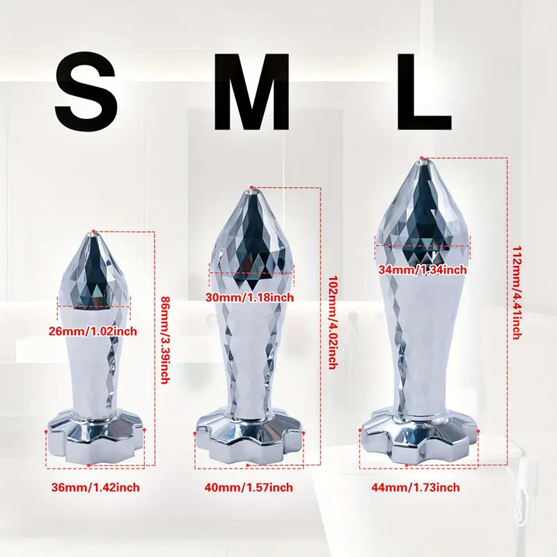 3PCS Durable Metal Butt Plugs Set Male Anal Toys For Anal Training