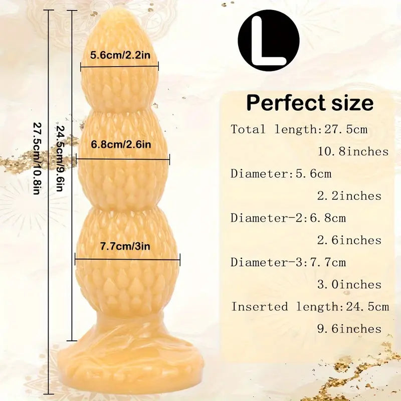 Golden Anal Plug Scaly Dragon Egg Butt Plug Large Novelty Soft Sex Toy