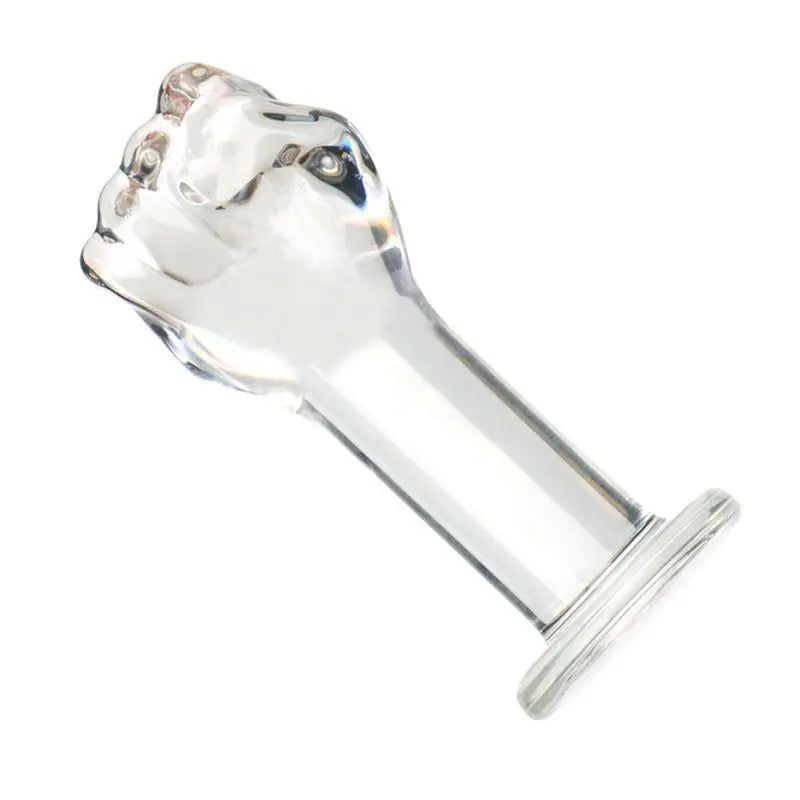 Clear Glass Anal Toy Fist-shaped Anal Plug Adult Toy For Women Couples