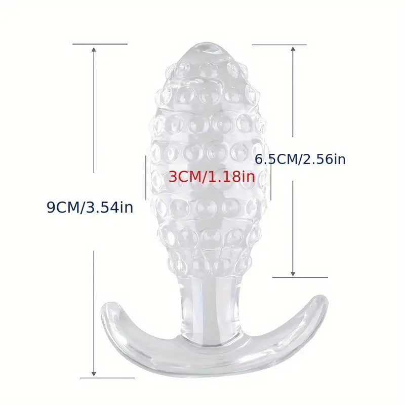 Transparent Butt Plug Anal Plug Dildo For Outing Prostate Stimulation