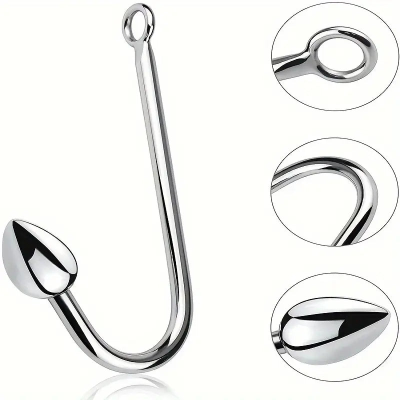 Metal Anal Hook Small Medium Large 3 Balls Head Butt Plug Hook Dilator