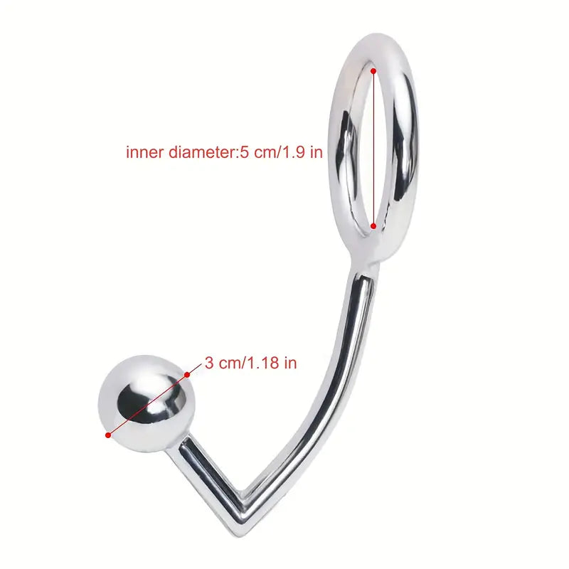 Heavy Duty Stainless Steel Anal Hook Bondage Hook With Ball End For BDSM