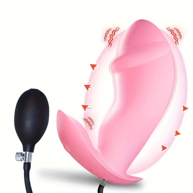 Inflatable Butt Plug Anal Vibrator Liquid Silicone Prostate Massager