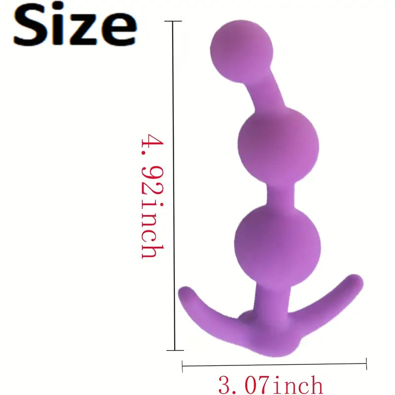 Silicone Anal Beads Butt Plug Three Ball Anal Chain Link Anal Beads