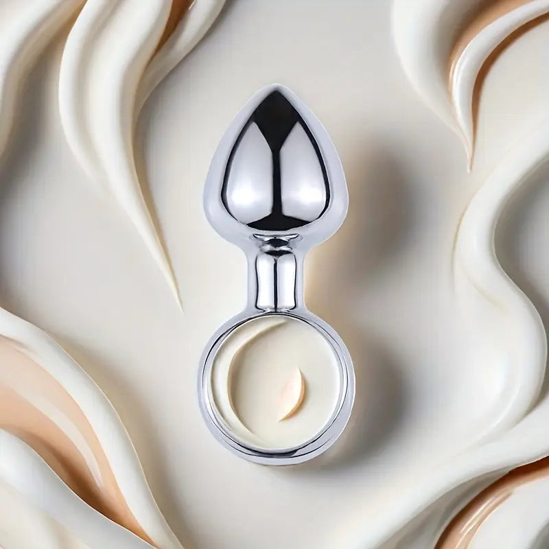 Premium Metal Anal Plug G-Spot Massager Dilator With Textured Pull Ring