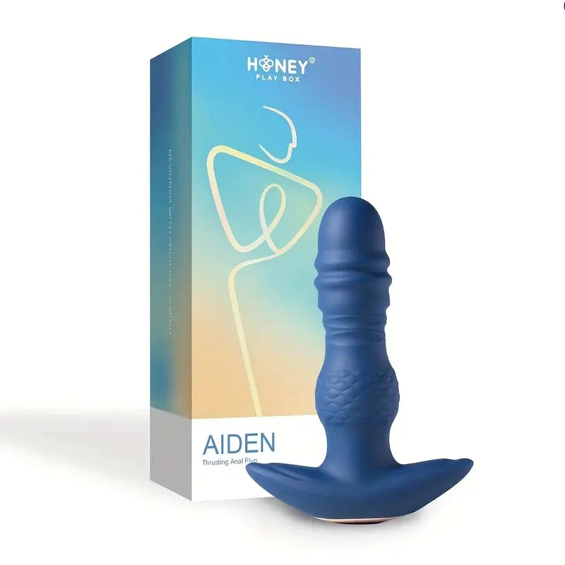 Thrusting Anal Plug With 7 Telscopic Vibrating Modes Prostate Massager
