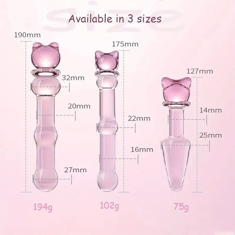 Elegant Glass Wand Massager Waterproof Reusable Anal Toy For Women