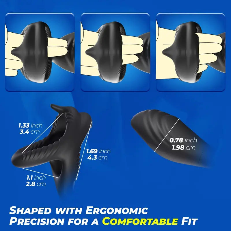 4 In 1 Prostate Massager With 7 Vibration Modes Penis Ring Butt Plug