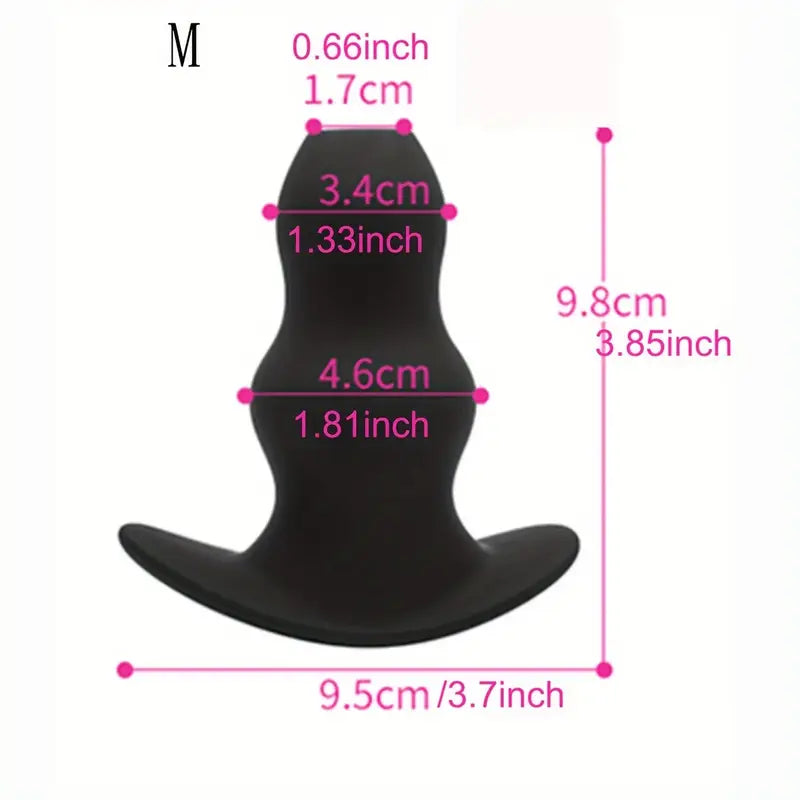 Silicone Anal Plug Dilator Toy Hollow Peep Design Narrow Flared Base