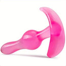 Blush Curvy Anal Plug Wearable 3.5" Beginners Tapered Soft Anal Toy