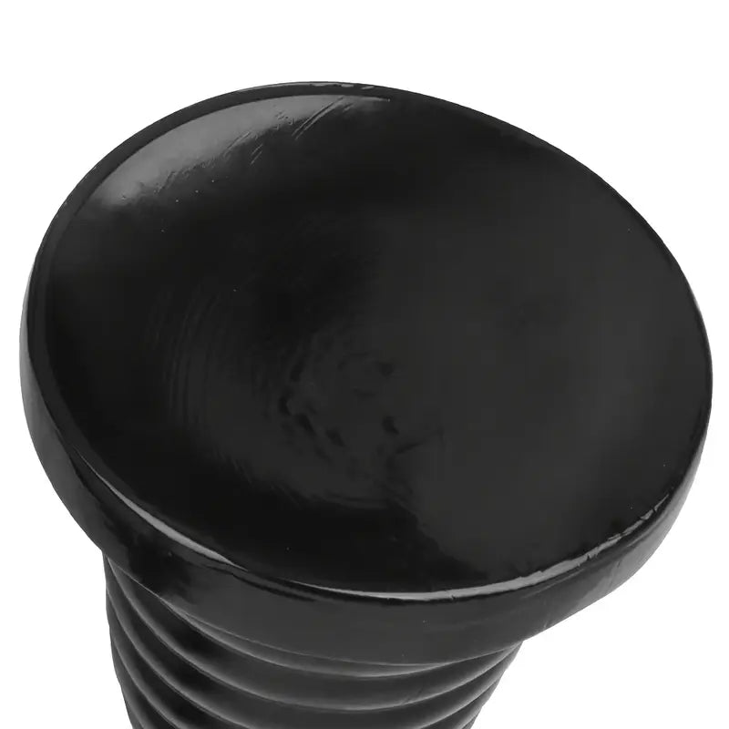 Black PVC Anal Plug Adult Male Arousal Aid For Intimate Accessory