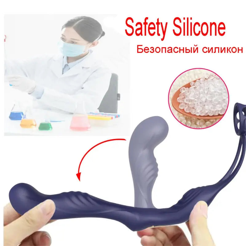 Portable Masturbator Anal Plug Vibrating Prostate Massager Butt Plug
