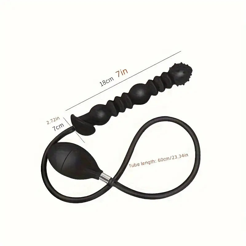 Inflatable Spike Anal Dildo Ass Plug Silicone Extended Anal Plug Ass Sex Toy