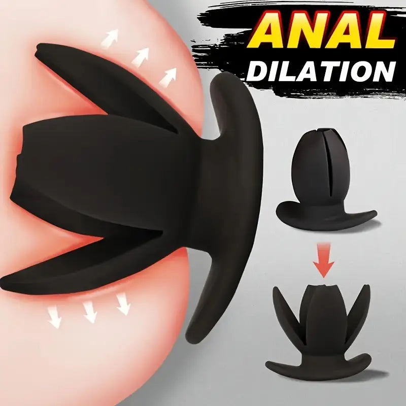 Adult Anal Dilator Silicone Four-piece Design Safe Skin-Friendly Butt Plug