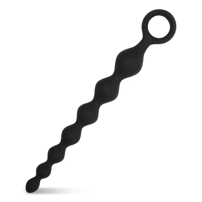 Unisex Premium Silicone Anal Plug With Beaded Ring Design For Stimulation