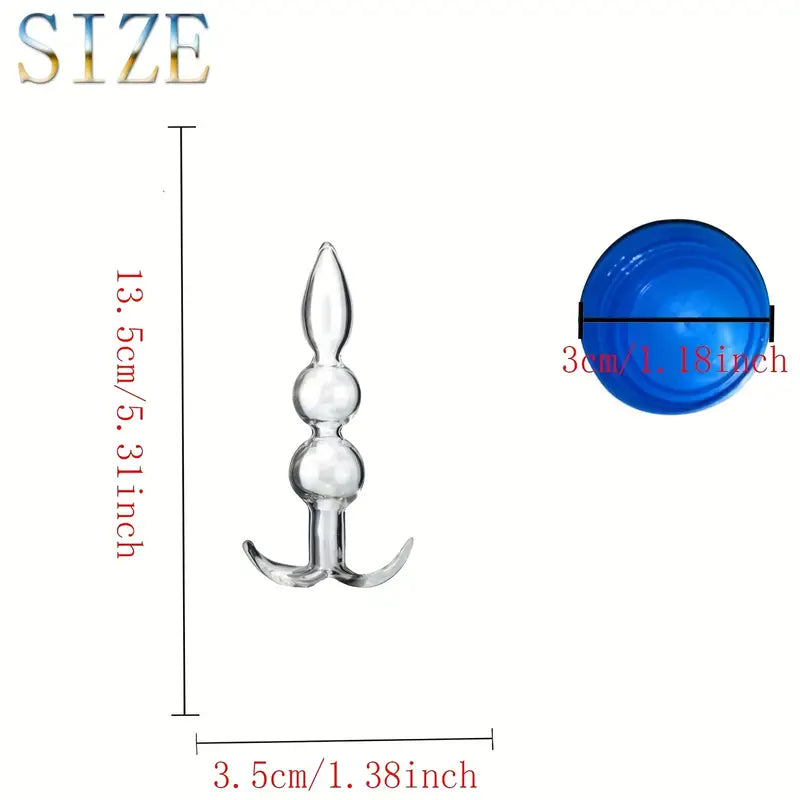 Crystal Glass Anal Plug Clear Hollow Anal Plug Prostate Anus Dilator