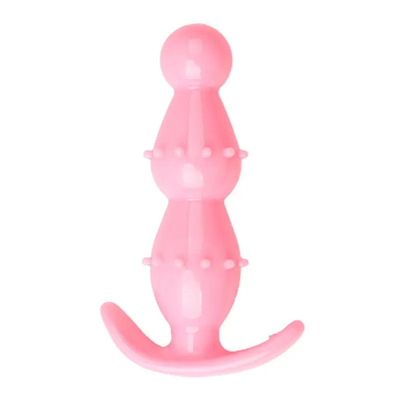 Pink Anal Plug Pull Handle Ergonomic 3-Ball Design For Prostate Massage