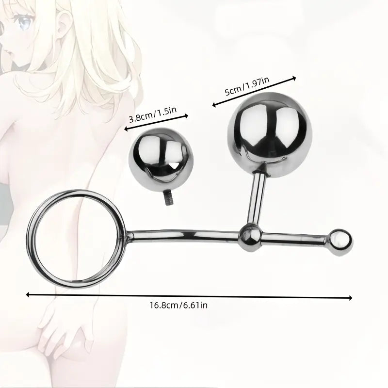 Metal Replaceable Removable Anal Plug Kit Slider Removable Anal Plug