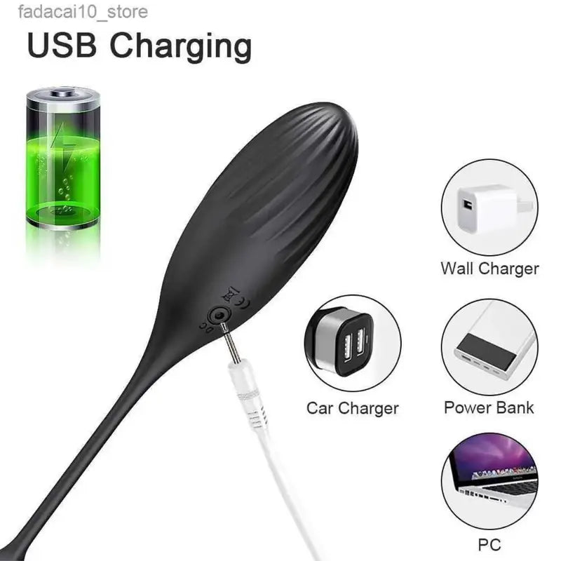 Silicone Vibrating Cock Ring with Anal Vibrator 10 Modes Butt Plug