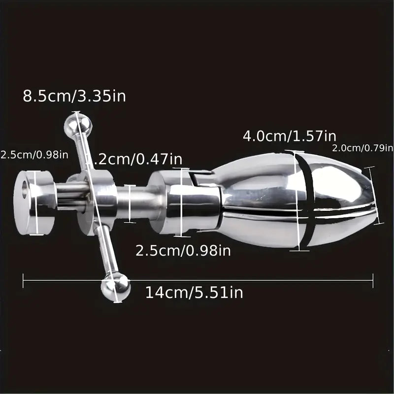 Stainless Steel BDSM Anal Plug Lockable Heavy Duty Metal Anal Dilator