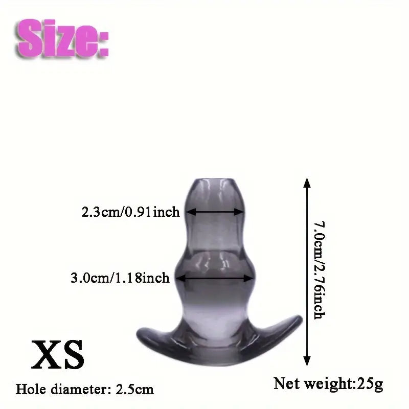 Silicone Hollow Anal Plug Prostate Massager Soft Speculum Anal Dilator