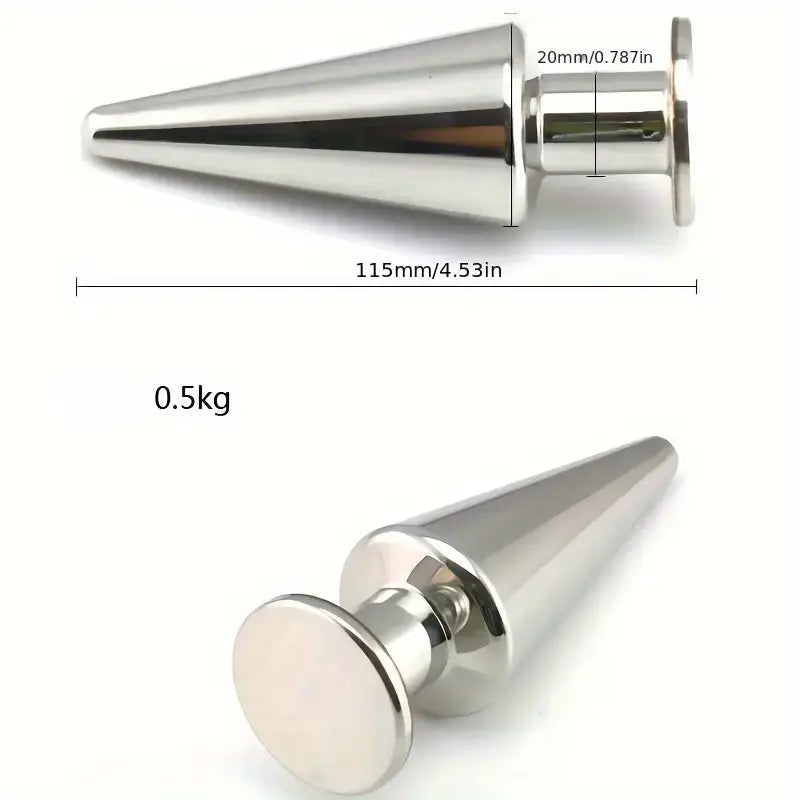 Solid Stainless Steel Unisex Butt Plug Metal Anus Suppository BDSM Fetish