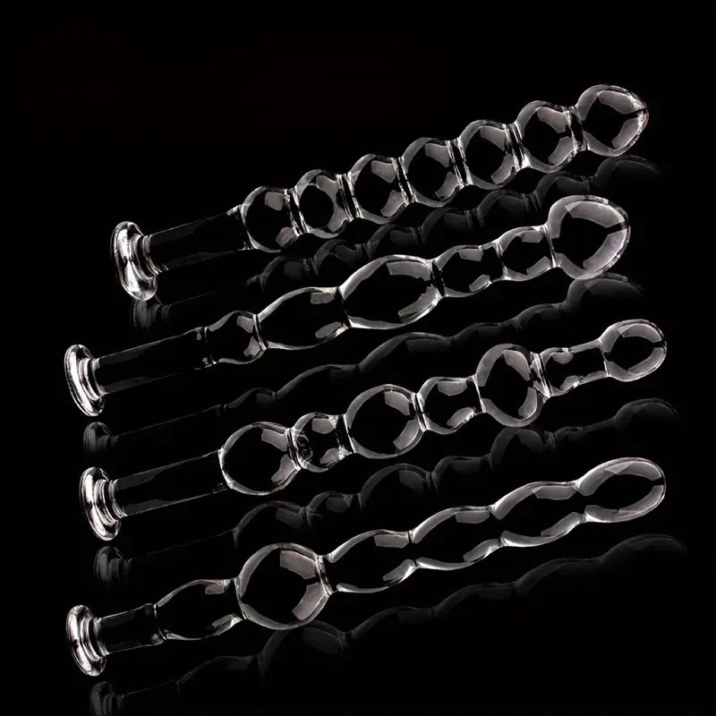 Glass Crystal Anal Probe Expander Adult Male Fun Anal Sex Toy