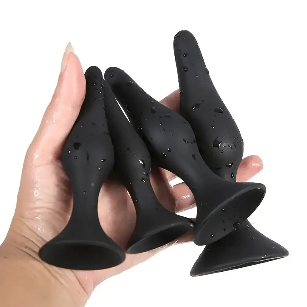 4pcs Unisex Silicone Anal Training Set Soft Anal Sex Trainer Butt Plug