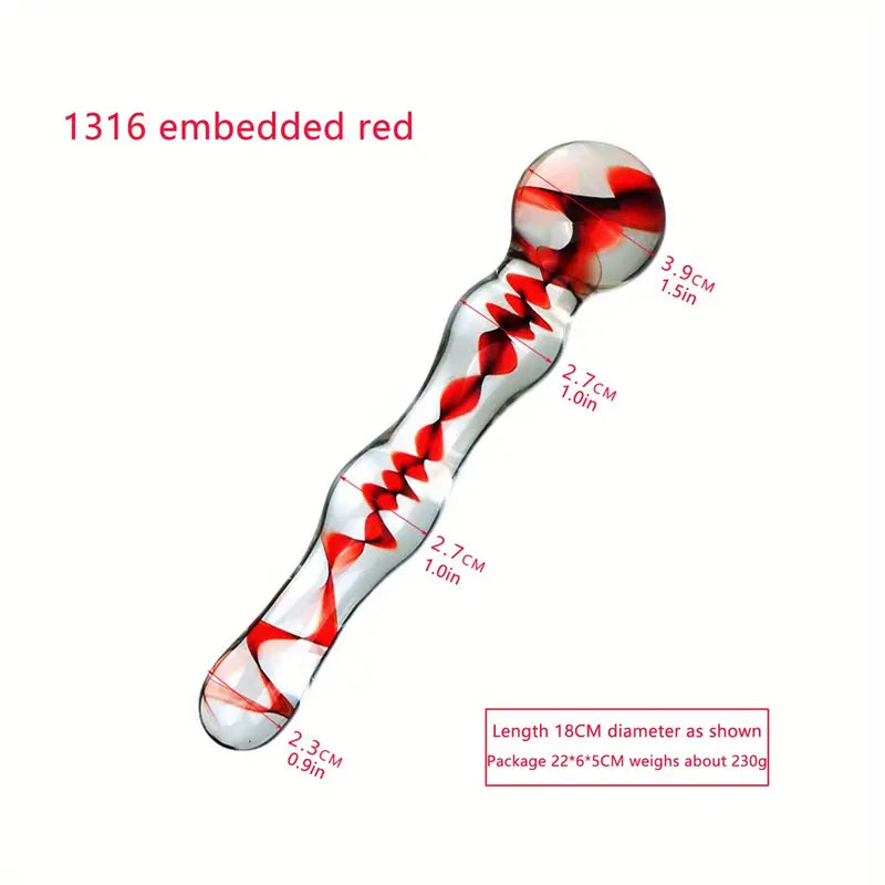 Women Wand Massager Glass Butt Plug G-spot Stimulator Anal Toy