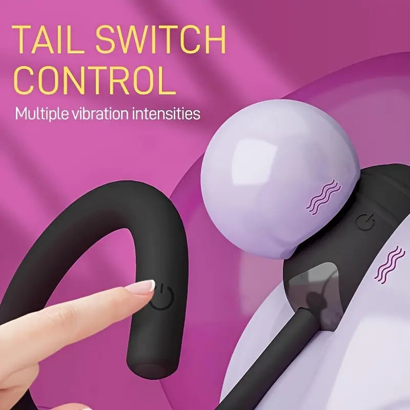 Rolling Ball Anal Plug Silicone Prostate Massager Strong Vibration Anal Trainer