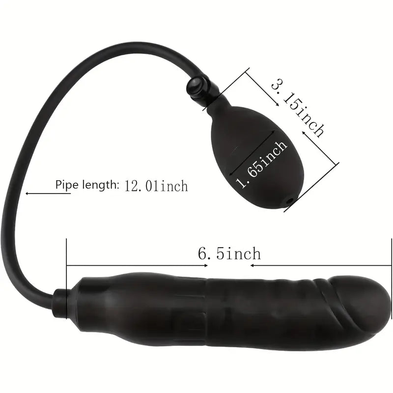 Inflatable Dildo Anal Plug With Pump SM Anal Plug Expansion Training