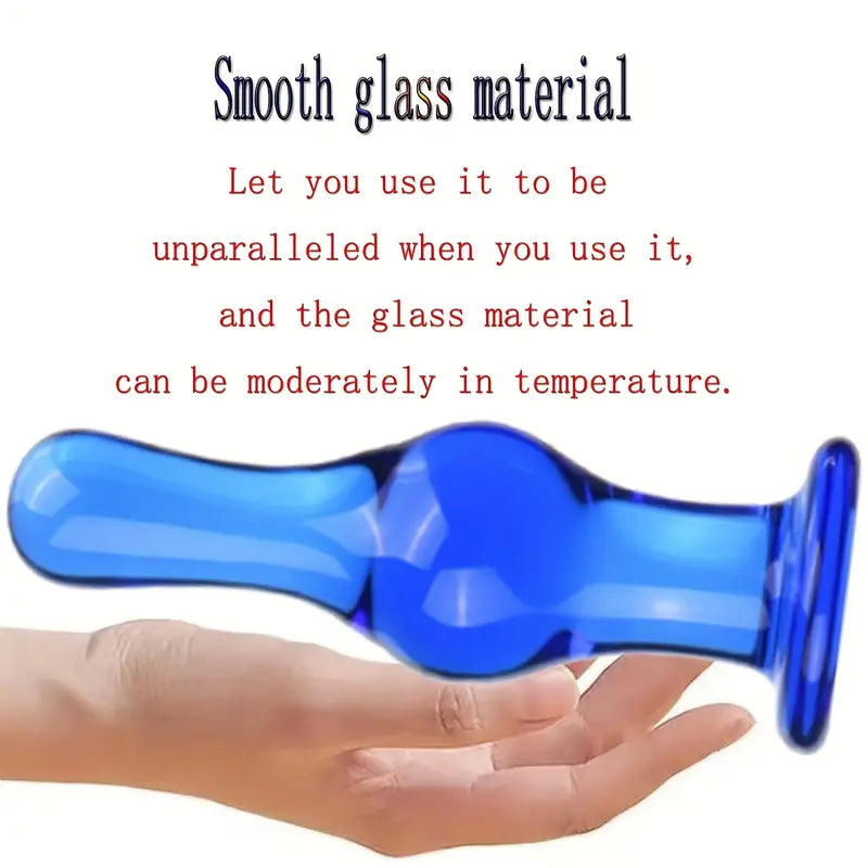 Glass Crystal G-spot Stimulator Butt Plug Pleasure Wand Glass Anal Trainer