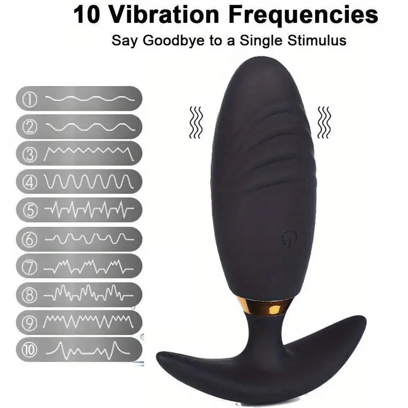 USB Powered Anal Butt Plug With 10 Vibration Modes G-Spot Vibrator