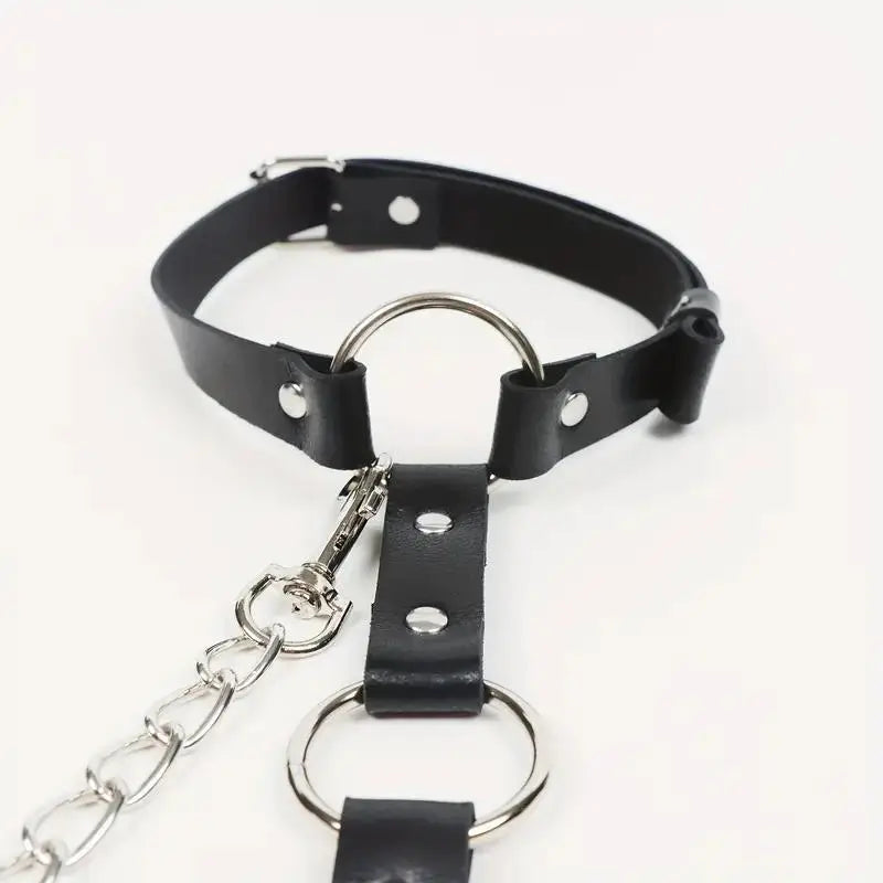 BDSM Bondage Kit Anal Hook Handcuffs Collar with Anal Trainer Ball Gag