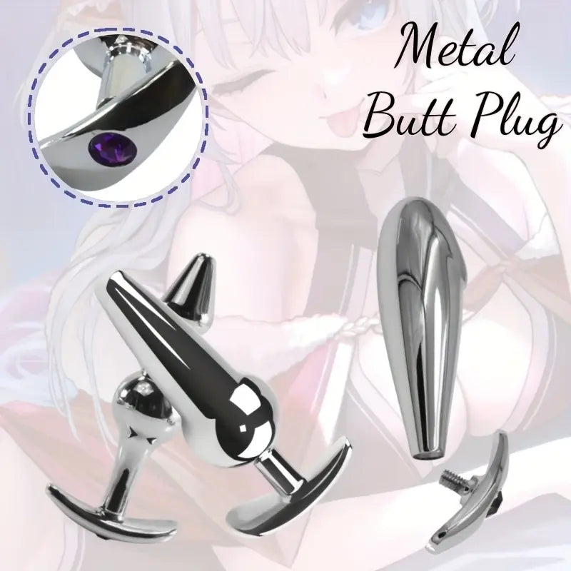 Anchor T-Base Gemstone Base Removable Design Anal Butt Plug