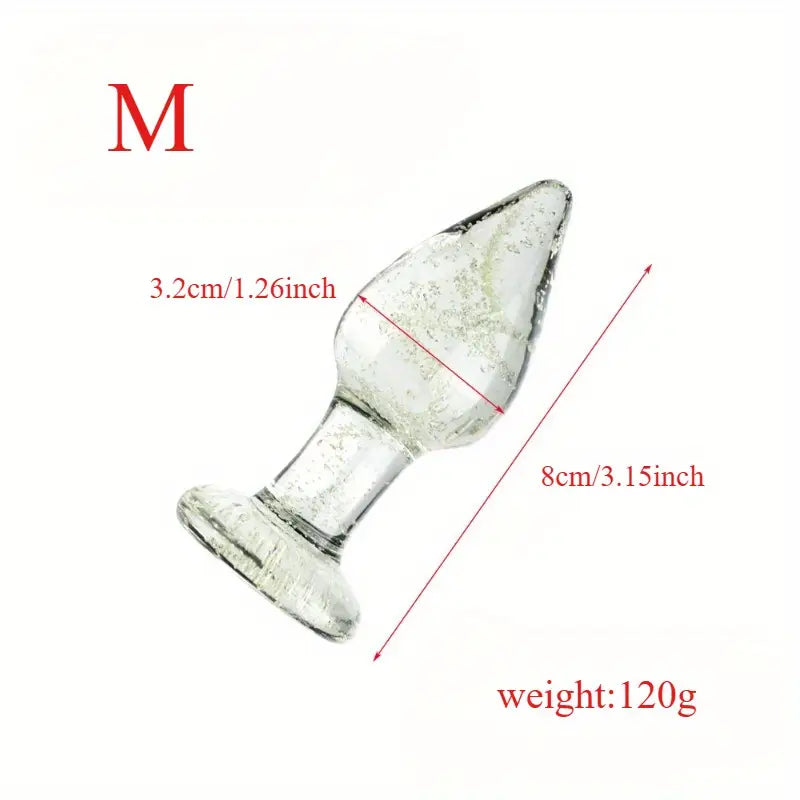 Smooth Solid Luminous Glass Anal Plug Adult Sex Toy For Female