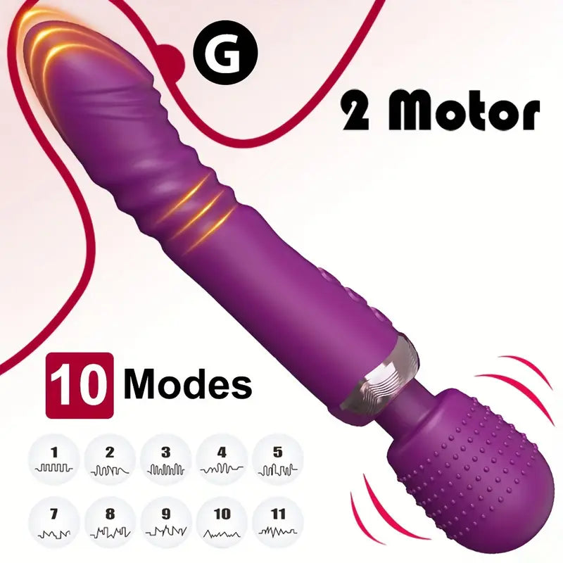 Dual Motor Thrusting Sex Toy Anal Plugs Anal Toy Vibrating Butt Plug
